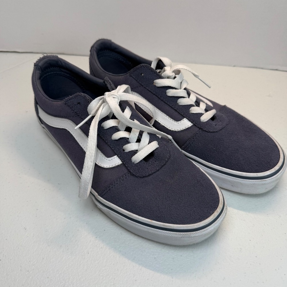 Vans Slate Blue Canvas Suede Sneakers Size 9